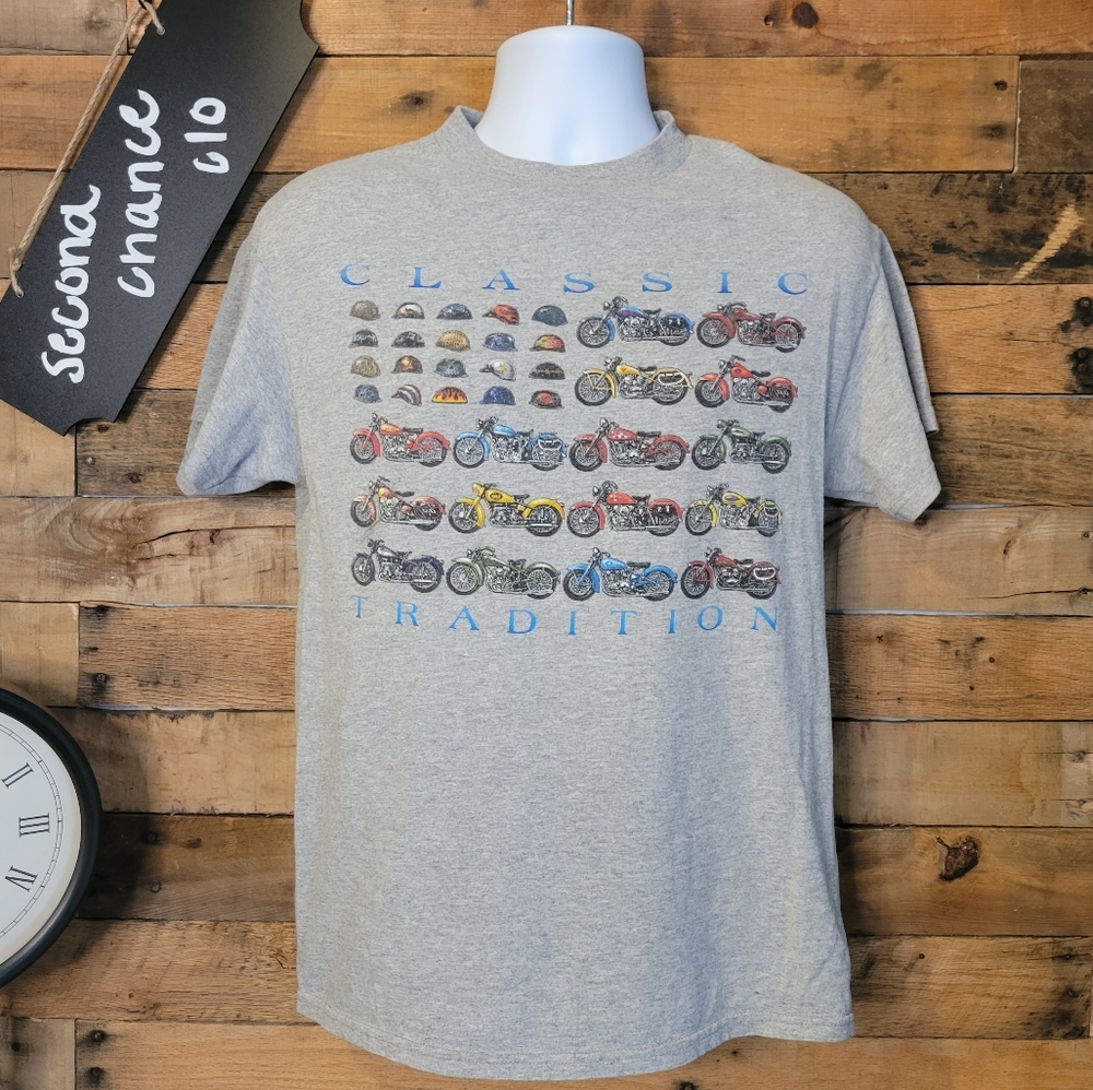 SALE-American Tradition men's motorcycle themed shirt size medium